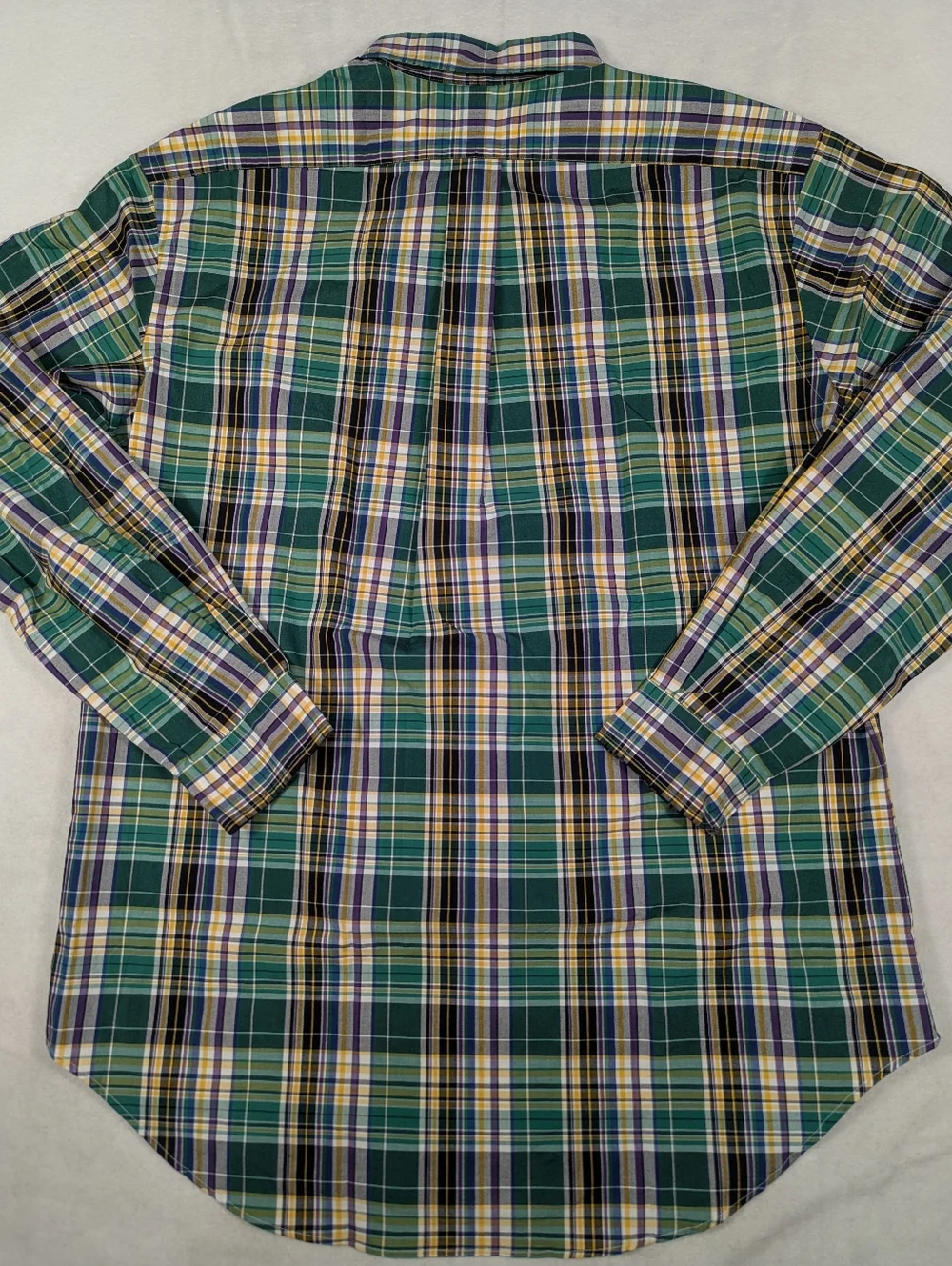 Polo Ralph Lauren Classic Fit Plaid Long Sleeve Button-down Mens Shirt‎ Large